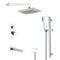 Chrome Thermostatic Tub and Shower System with 9.5